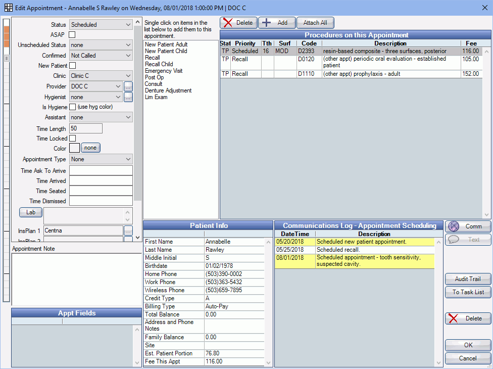 open dental scheduling