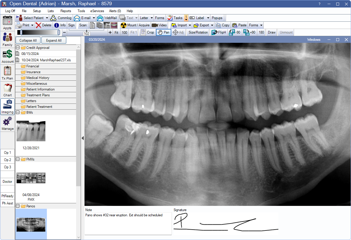 Open Dental Software - Imaging Module