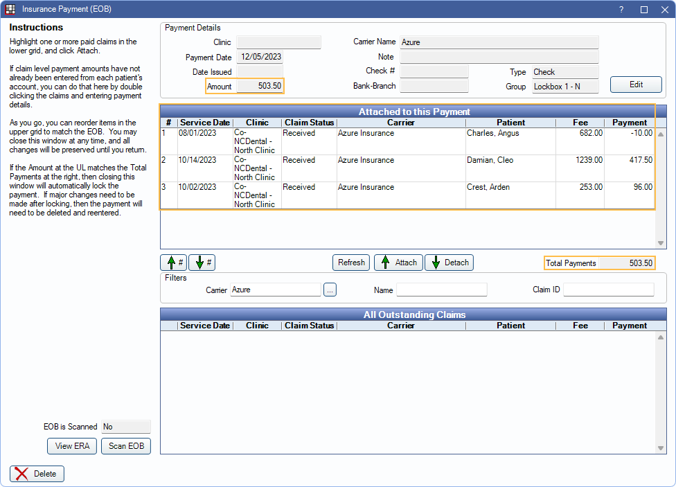 Open Dental Software - Insurance Refunds