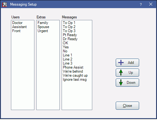 Open Dental Software - Message Element