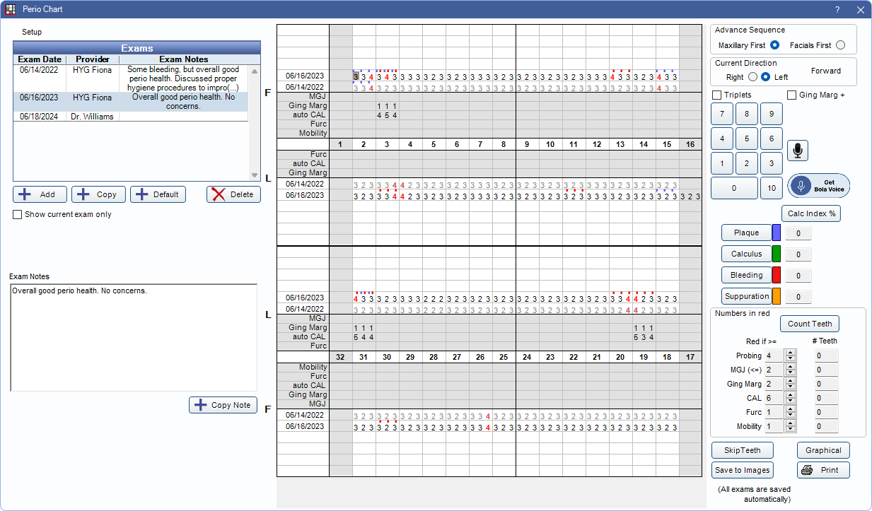 Free Online Periodontal Charting Form