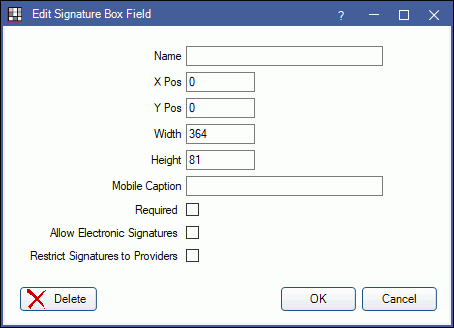 Open Dental Software - Sheet Signature Box