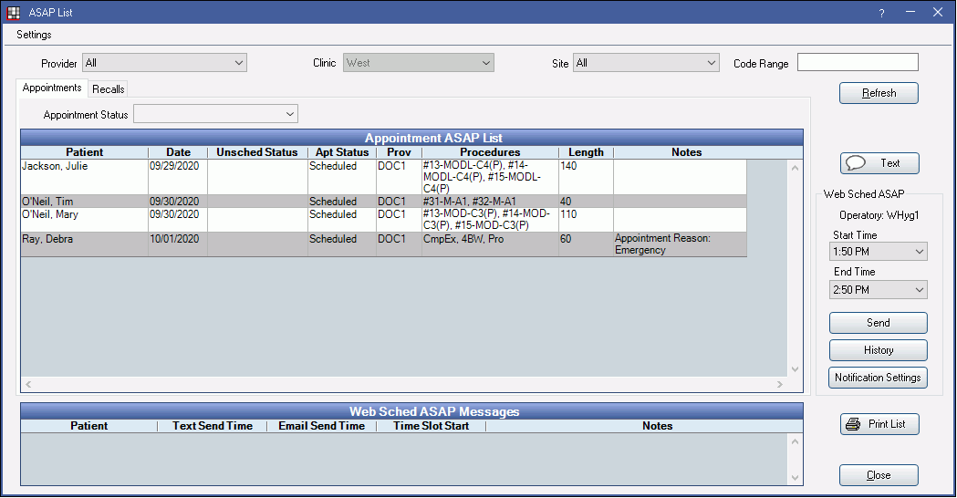 open dental scheduling