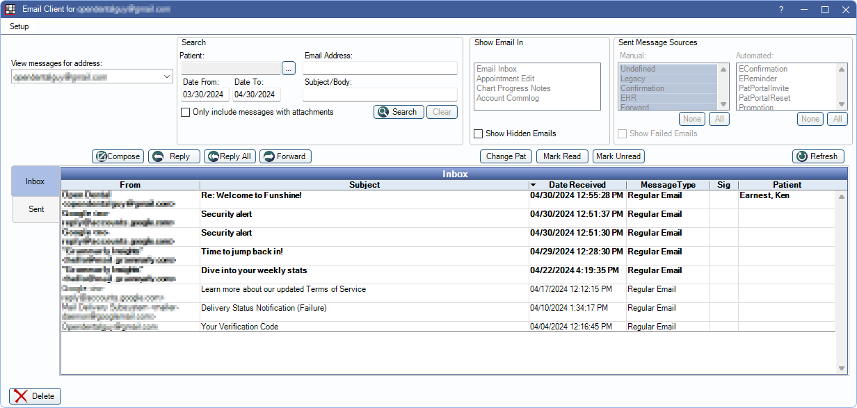 Open Dental Software Email